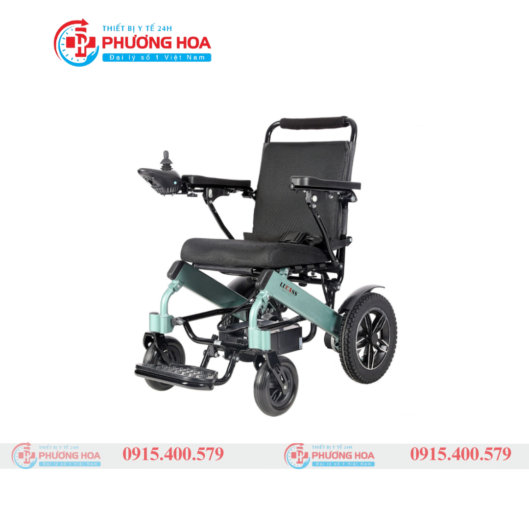 Xe lăn điện Lucass XE-612L khung nhôm pin lithium