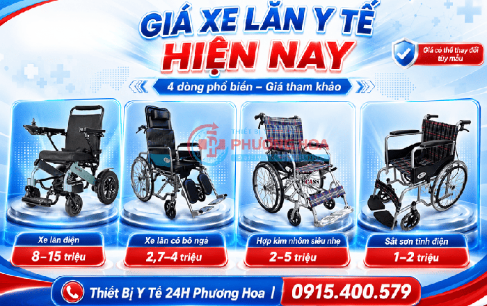Giá xe lăn y tế hiện nay: Bao nhiêu tiền thì dùng tốt?