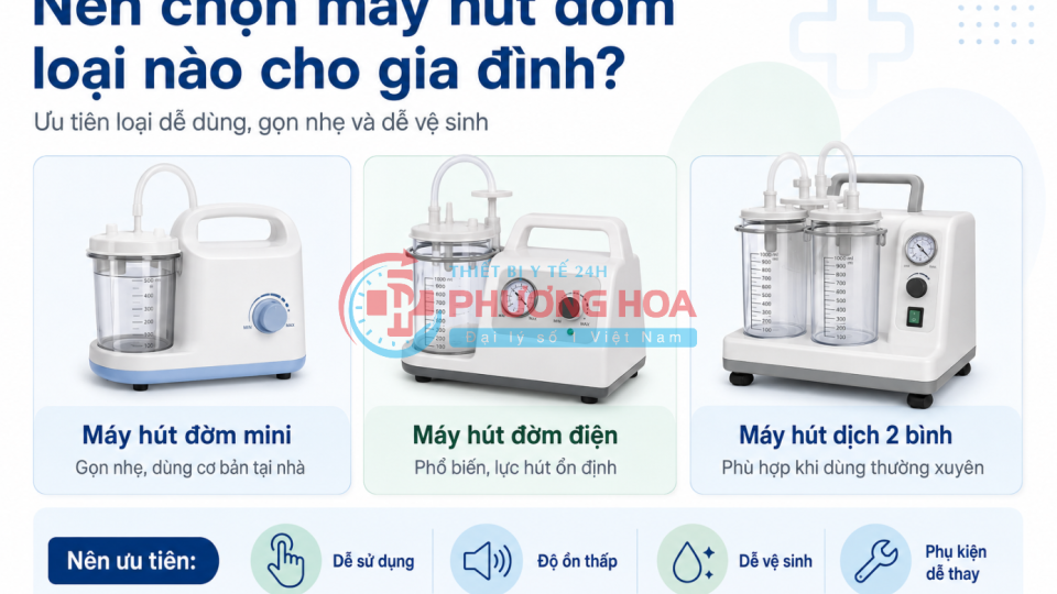 Máy hút đờm cho người già: Cách chọn máy hút đờm cho người già, bệnh nhân chăm sóc tại nhà