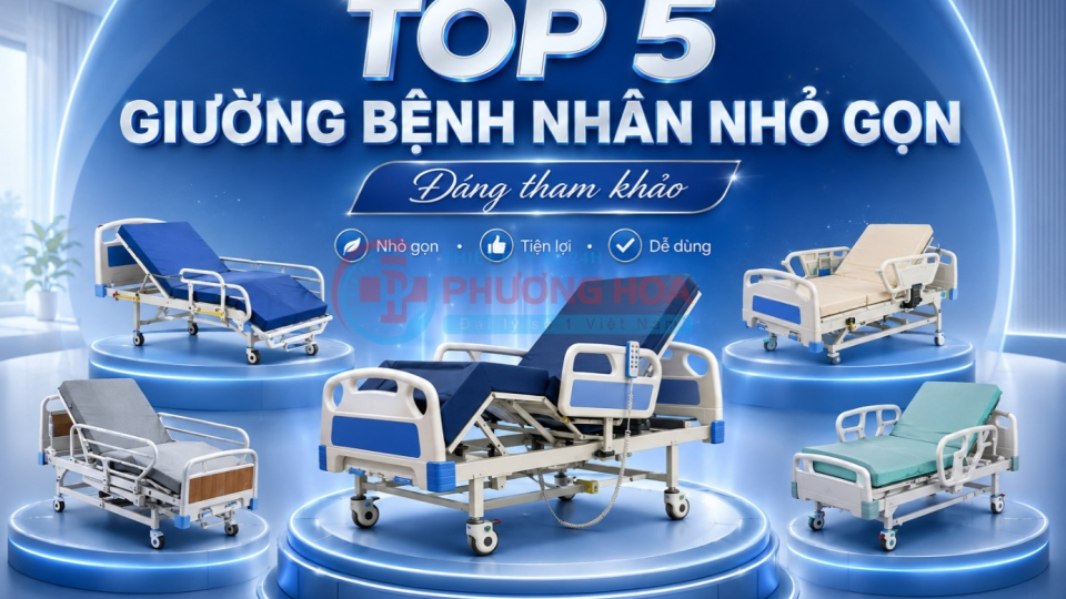 Top 5 giường bệnh nhân nhỏ gọn phù hợp nhà chung cư, phòng hẹp