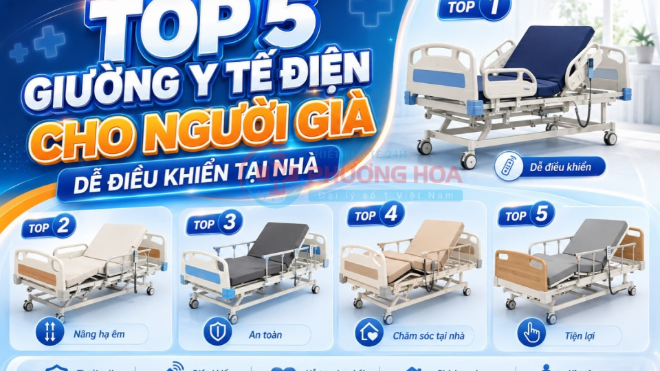 Top 5 giường y tế điện cho người già dễ điều khiển tại nhà